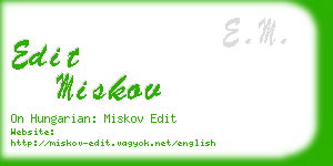 edit miskov business card